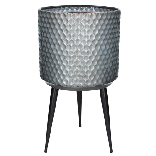 Galvanised Metal Pot Cover with Legs