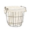 Load image into Gallery viewer, ROUND WIRE STORAGE BASKETS WITH LINING - SET OF 2